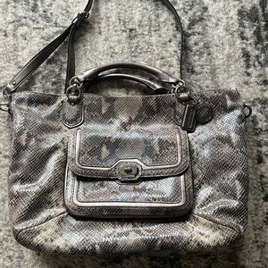 COACH Campbell Exotic Leather Izzy Satchel - BEAUTIFUL!